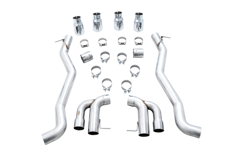 BMW M5 Performance Exhaust - Rear - AWE Tuning - Track Edition - Chrome Silver - `18-`19